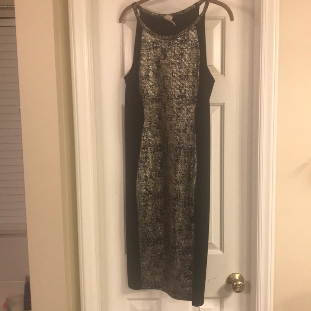 Black & gold dress
